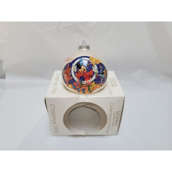 1990 Disney Fantasia 50th Anniversary Christmas Collectable Ball Ornament - Picture 1 of 12